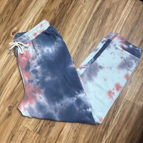 Easel Tie-Dye Terry Knit Joggers NEW - Picture 4 of 4